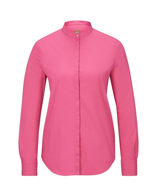 Boss Pink Befelize Long-Sleeve Blouse