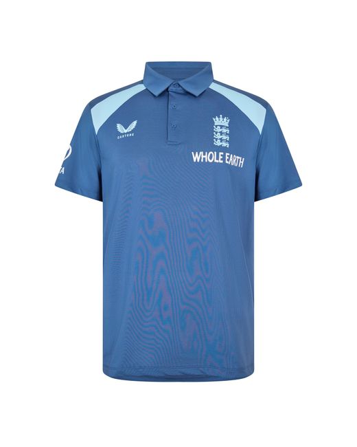 Castore Blue 26/27 England Cricket Polo Shirt for men