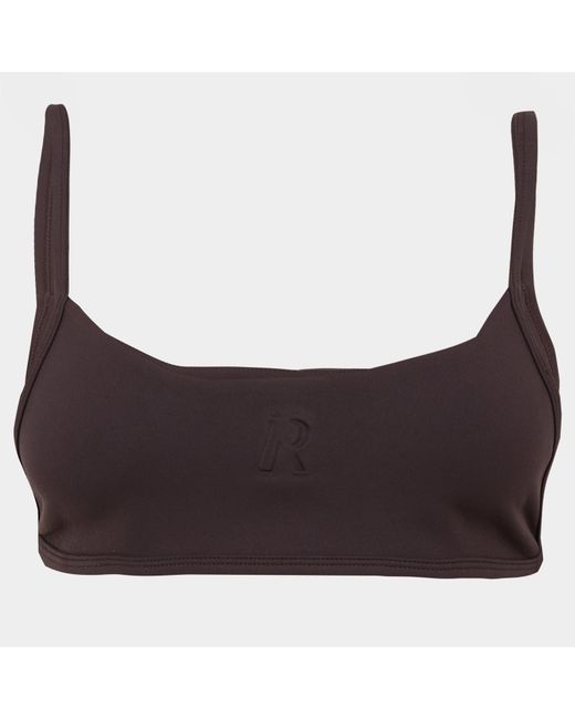Represent Brown Compression Moisture Wicking Strappy Crop Top