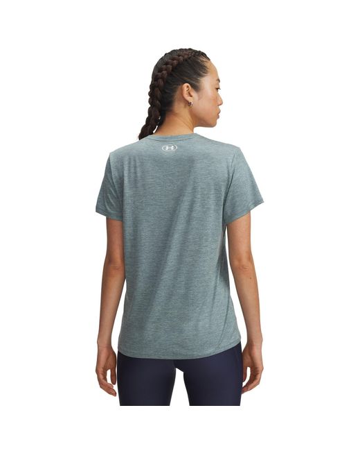 Under Armour Blue Tech Twist Short Sleeve V Neck,