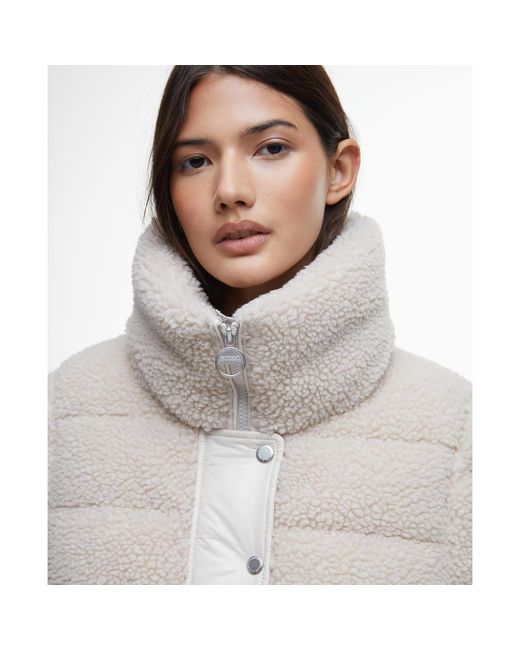 Barbour Gray Fleece Quilted Jacket