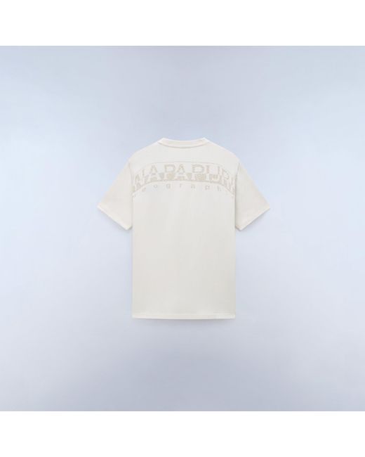 Napapijri White Yourte Cotton Short-Sleeve T-Shirt for men