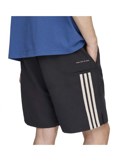 Adidas Blue Fleece Shorts for men