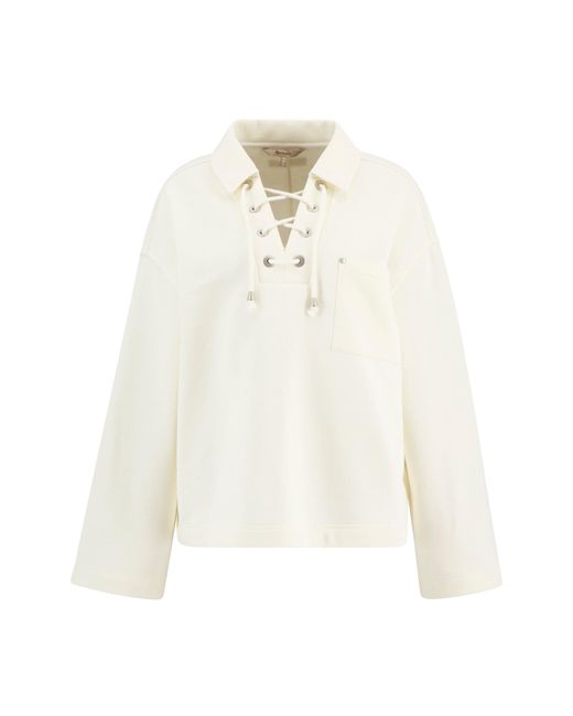 Barbour White Daya Sweatshirt