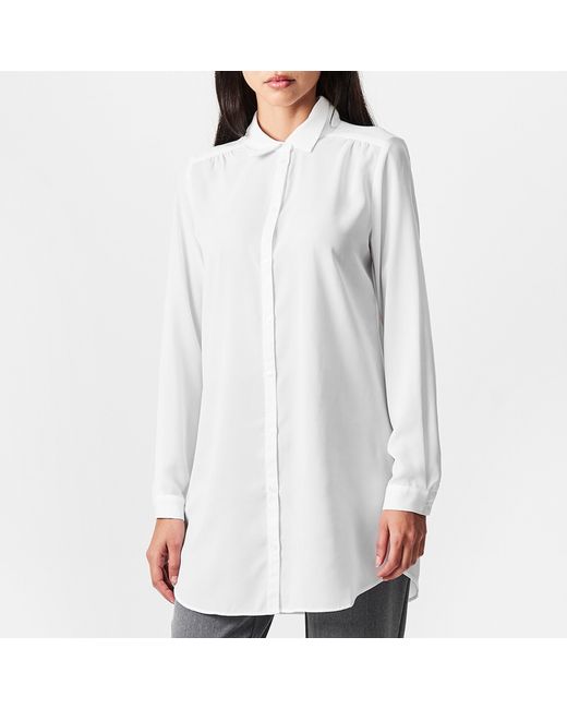 Vila White Vilcy Long-Sleeve Blouse