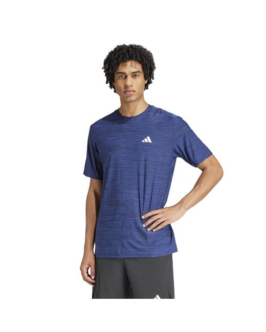 Adidas Blue Train Essentials Stretch Training T-Shirt for men