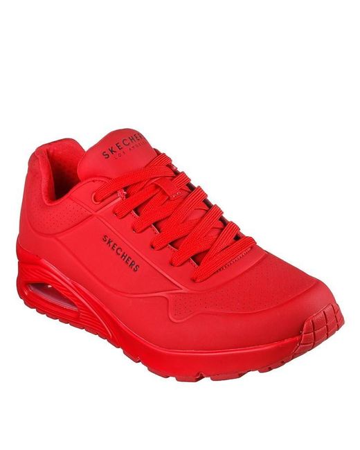 Skechers Red Uno Stand On Air Trainers for men