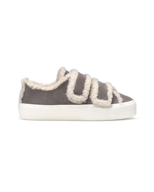 Inuikii Gray Velcro Low-Top Trainers