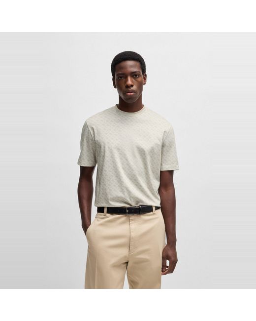 Boss Gray Hbb Htaut 80 Regular Fit T-Shirt for men
