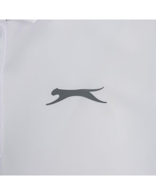 Slazenger 1881 White Plain Golf Polo Shirt
