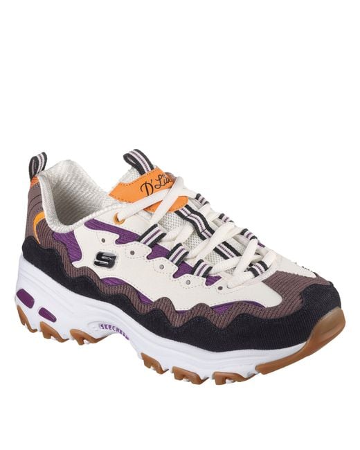 Skechers Blue D Lites Classic Low-Top Trainers