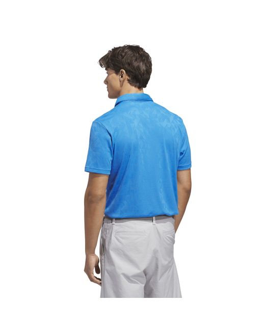 Adidas Blue Short Sleeve Performance Polo Shirt for men