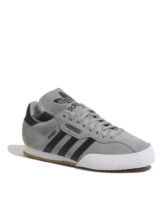 Adidas Gray Originals Samba Suede Trainers for men