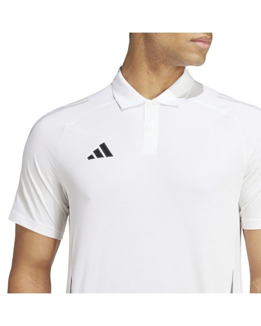Adidas White Tiro24 C Performance Polo Shirt for men