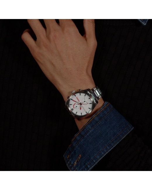 HUGO Metallic Fast 44Mm Multifunction Watch for men
