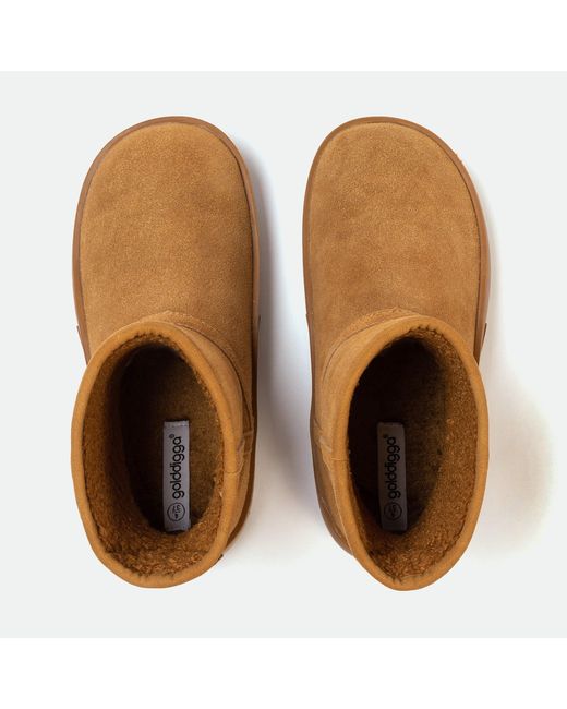 Golddigga Brown Snug Classic Slip On Ankle Boots