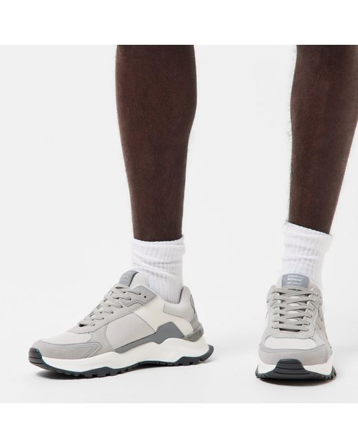 Android Homme White Multi-Material Chunky Trainers for men