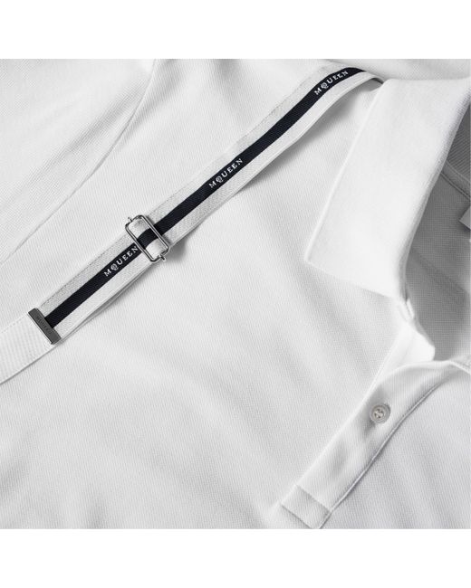 McQueen White Alex Harness Polo Sn64 for men