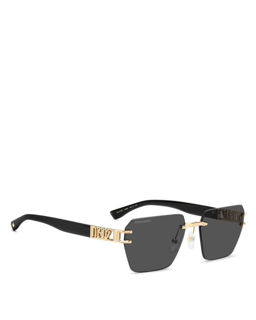DSquared² Gray Rectangle Uv Protection Sunglasses for men