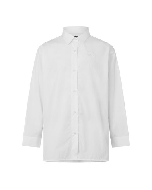 DIESEL White C-Bruce-B Long Sleeve Plain Shirt for men