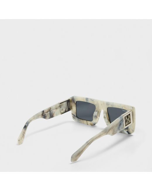 Off-White c/o Virgil Abloh Metallic Uv Protection Square Sunglasses