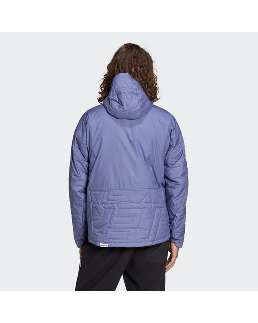 Adidas Blue Terrex Myshelter Primaloft Hooded Padded Jacket Me for men