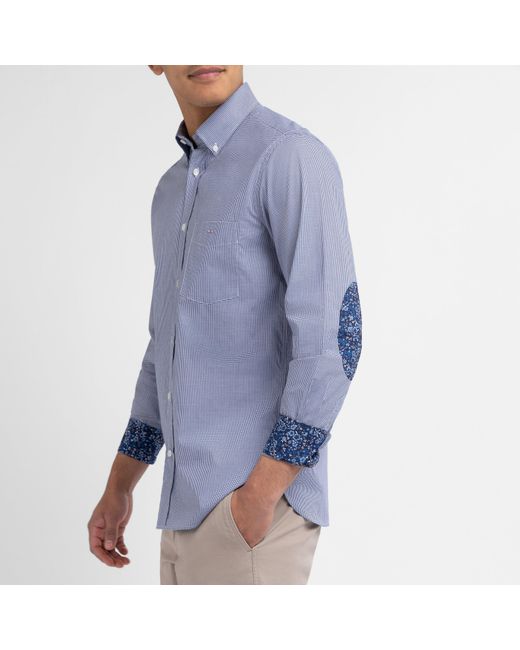 Eden Park Blue Striped Shirt for men