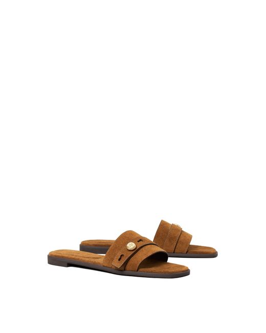 Tory Burch Brown Flat Sandals