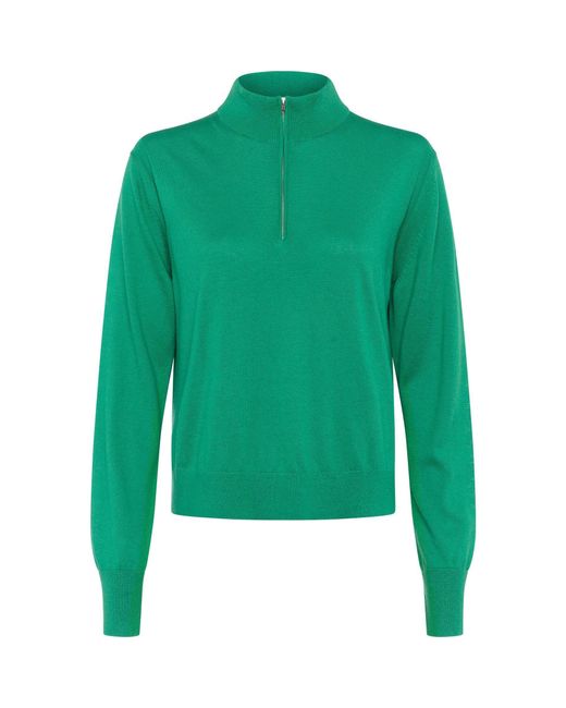 French Connection Green Loxi Half Zipjumper
