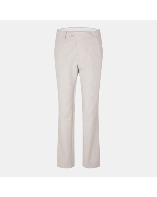 Ted Baker Gray Morris Slim Linen Trouser for men