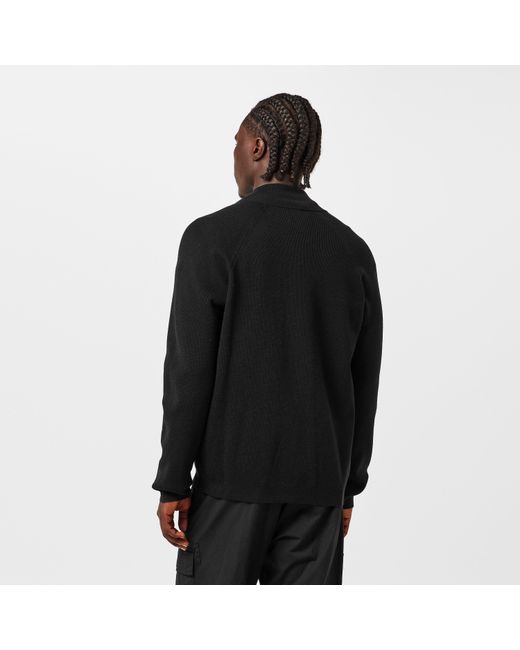 CP COMPANY METROPOLIS Black Zip-Through Knitted Top for men