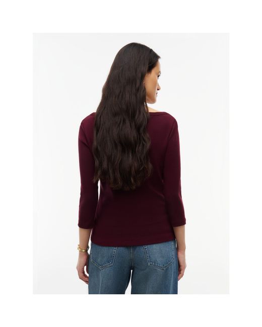 Tommy Hilfiger Purple Cody Slim Boat Neck Long-Sleeve T-Shirt