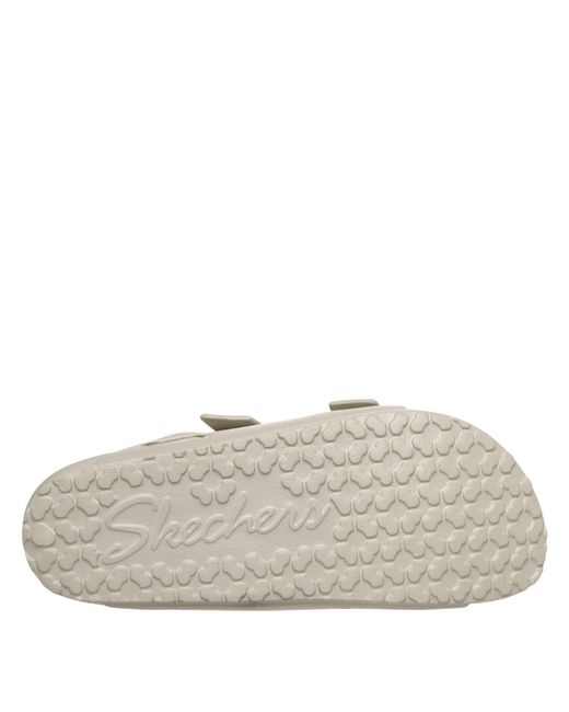 Skechers White Flat Sandals