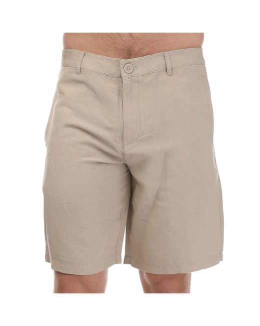 ARMANI EXCHANGE Natural Linen Rayon Twill Shorts for men