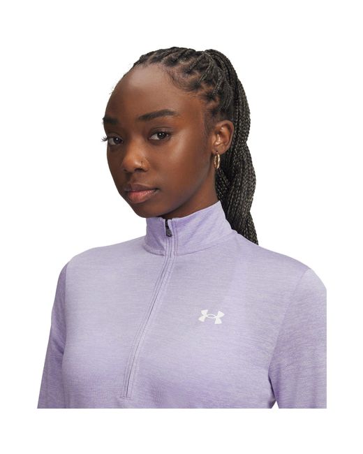 Under Armour Purple Tech Twist ½ Zip Luxe