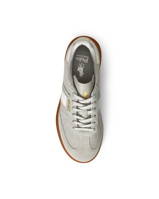 Polo Ralph Lauren White Leather Court Trainers