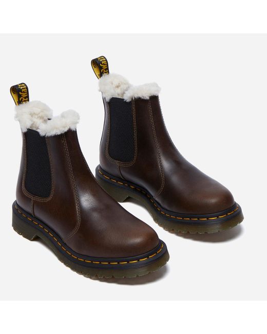 Dr. Martens Brown Leonore Fur Lined Chelsea