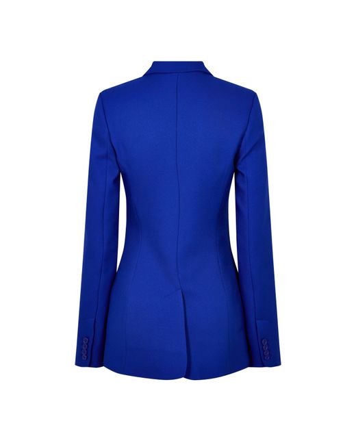 Off-White c/o Virgil Abloh Blue Darted Twill Long Sleeve Tailored Fit Blazer