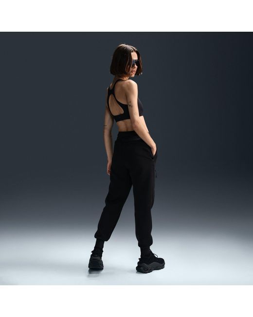 Nike Black Sportswear Tech Fleece Mid-Rise Jogger Pants