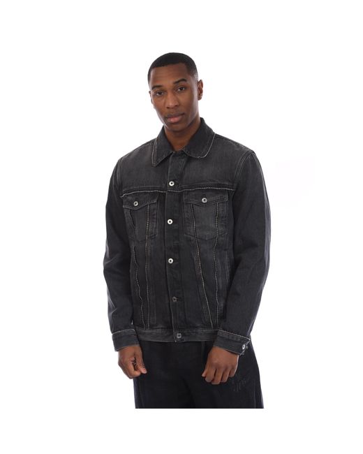 Off-White c/o Virgil Abloh Black Arrow Zip Skate Denim Jacket for men
