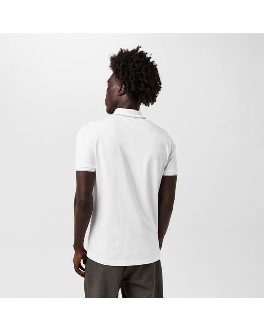 Mallet White Breathable Soft-Touch Short Sleeve Polo Shirt for men