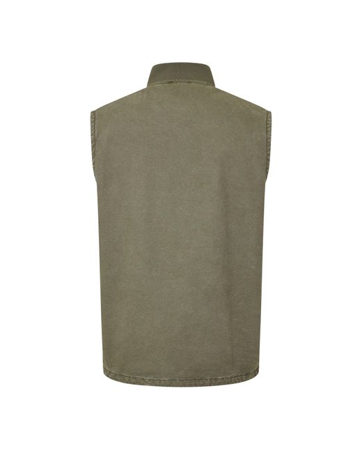 Timberland Green Washed Canvas Gilet for men