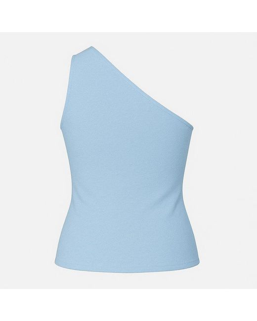 I Saw It First Blue One Shoulder Drape Top