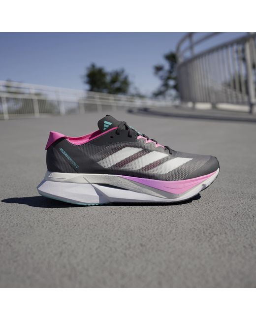 Adidas Blue Adizero Boston 12 Road Running Shoes