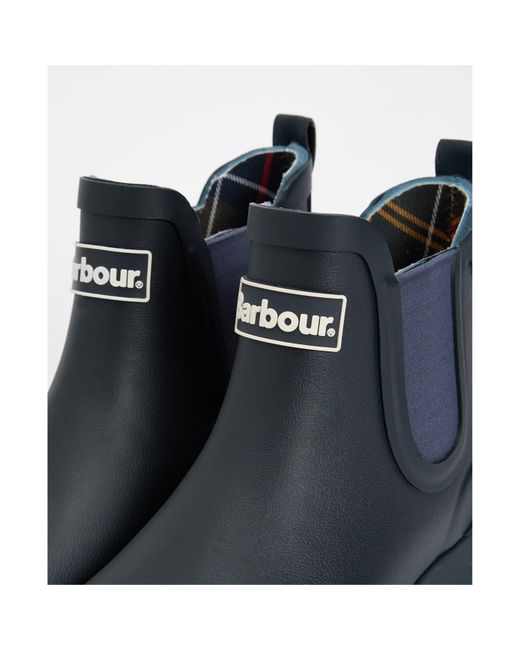Barbour Blue Wilton Chelsea Wellington Boots