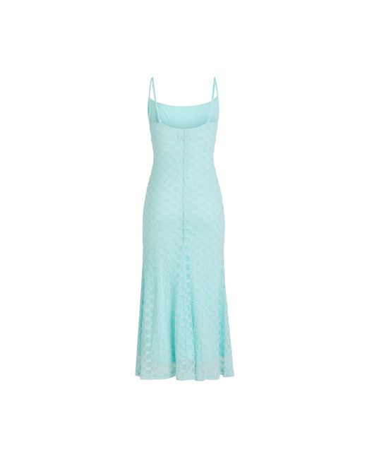 Bardot Blue Adoni Mesh Midi Dress
