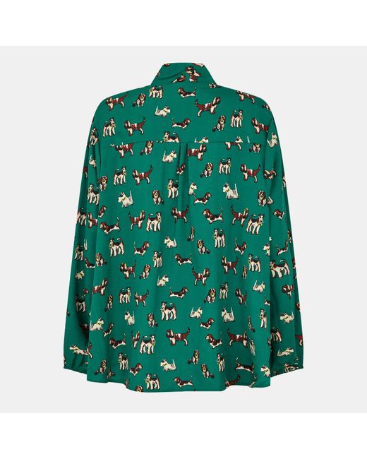 Yumi' Green Dog Blouse