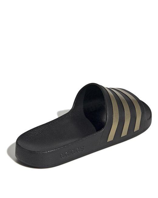 Adidas Black Adilette Aqua Slide