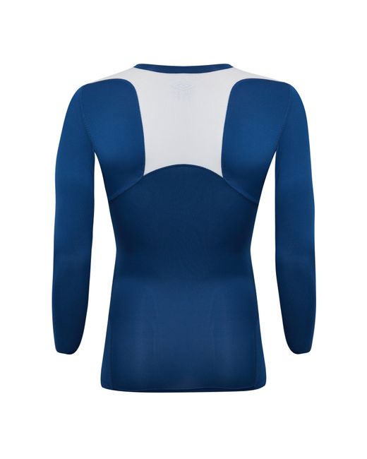 Umbro Blue V Neck Long Sleeve Baselayer Top for men