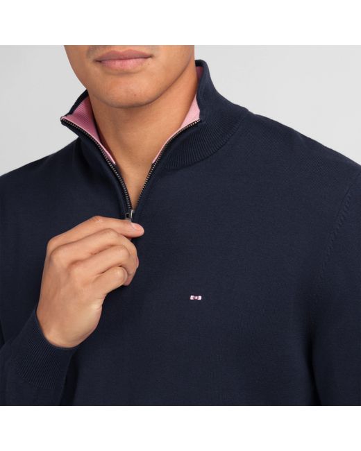 Eden Park Blue Cotton Jersey Jumper for men